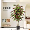 Lujo Ligero Buganvilia de Simulación Flor Verde Falsa Foto Flor Biónica Ramo Decoración de Sala de Estar Decoración de Floristería en Vivo Bonsái
