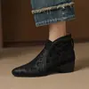 Botines Retro de Animal Print Cortos para Mujer Otoño/Invierno 2026 Tacón Bajo Suela Suave Resistentes al Desgaste Cómodos Felpa Adicional Cálidos Moda
