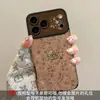 Adecuado para funda de teléfono Apple 17pm, iPhone 15 silicona, 16 camelia tridimensional retro, 14 con cordón, 18 anticaídas
