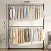 Arara de Roupas de Camada Dupla, Cabideiro, Cabides, Arara de Roupas Simples para Quarto de Casa, Economizador de Espaço, Varal de Roupas