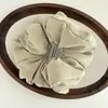 Scrunchie de Algodão Fofo Nuvem Estilo Coreano Cor Sólida Elástico para Coque Preguiçoso Suave High-End Acessório de Cabelo Flor