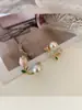 Pendientes de perla de tulipán pendientes Diseñador de Corea del Sur diseño original 2022 nueva moda pendientes de temperamento con sensación de alta gama