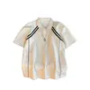 Camisa tipo Polo de manga corta resistente cleanfit para hombre, top de camiseta de color block estilo americano de verano, camiseta simple, moderna
