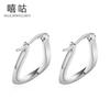 Xi Gu E1307 S925 Prata Elegante Simples Geométrico Brincos Elegante Orelha Fivela Brincos de Orelha