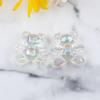 Acrílico plástico transparente AB fantasia deslumbrante pequeno urso DIY jóias telefone móvel shell acessórios da corrente
