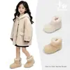 Botas de Nieve para Niñas Invierno 2026 Estilo Nuevo Botines Cortos Forrados de Piel, Botas Cálidas Acolchadas de Algodón para Niñas Pequeñas y Bebés