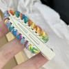 Pinza para el pelo de lana sin costuras, dulce y fresca, con colores lindos de otoño e invierno, pinza lateral con forma de pico de pato, tocado de niña de alta calidad a la moda