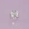 Lazo Grande de Tres Colores Labio Uña Cobre Incrustado Zirconio Adorno Labio Uña del Hélix Uña de la Oreja Externa Espiral Gruesa 1.2 Joyería para Piercing