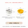Cuenco de boca recta con patrón de mármol con plato flotante cuenco cerámico para gato cuenco para perro cuenco para mascotas antivuelco cuenco de agua protector de cuello cuenco de alimentación