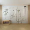Nuevo estilo chino 18d Tela de pared moderno minimalista papel tapiz pared de fondo TV papel tapiz hotel mural estudio Zen Bambú