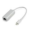 Placa de Rede USB-C para Porta de Rede 100m para Celulares, Laptops, Roteadores com Fio, Tablets, Sem Driver