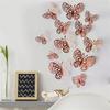 Decoración de calcomanía de pared de mariposa de papel 3D hueca tridimensional simulación decoración sala de estar ojo de clavo corrector hogar autoadhesivo ventana