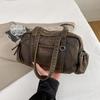 Bolso de Hombro Cruzado de Gama Alta Lavado PU para Mujer, Bolso de Hombro Portátil de Gran Capacidad, Nuevo, Práctico y Versátil, para el Trabajo