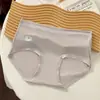 Roupa Íntima Feminina Sem Costura de Cintura Alta, Alta Elasticidade, Seda de Gelo Ultrafina, Forro Estendido de Ácido Polilático, Secagem Rápida, Modelagem que Abraça o Quadril, Roupa Íntima Plus Size Atacado
