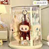 Caja de Exhibición Labubu Acrílico Transparente Soporte Giratorio para Cajas Sorpresa Labubu Colgante de Muñeco de Peluche Caja de Almacenamiento