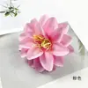 Simulação cabeça de lótus diy adorno de cabeça grampo de cabelo flor material peônia peônia flor artificial salão de casamento parede de flores adereços de decoração