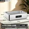 Estufa de Buffet de Acero Inoxidable, Estufa Eléctrica Calentadora de Comida para Comedor, Olla Térmica Transparente con Tapa Abatible, Estufa Calentadora para Desayuno de Hotel
