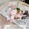 2024 Orquídea Llama Flor Hecha a Mano Simulación 5 Orquídeas Boda Área de Bienvenida Fondo Pared Decoración Floral Boda Flores Falsas