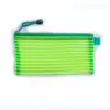 Bolsa Transparente Rayada para Archivos Bolsa de Almacenamiento para Papelería y Exámenes Cremallera de Nylon Materiales de Oficina Bolsa para Archivos Transfronteriza