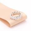 Anillo de doble fila de circonita de ojo microincrustado exquisito de alta calidad, anillo para dedo femenino con apertura chapado en oro, anillo que combina con todo, que combina con todo