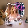Espejo de Dibujos Animados Luz de Neón Dormitorio Maquillaje Luz Decorativa Hello Kitty Espejo Acrílico Gato Kt Espejo Iluminado con LED