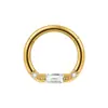 Anillo de Acero Inoxidable Dividido Transfronterizo Aro para Nariz Triángulo Rombus Circonita Anillo para Cartílago Auricular Perforación Corporal Pendientes Electrochapados Aro para Nariz