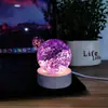 Bola de cristal luminosa cor de gelo rachado bola rachada cor de cozimento bola fonte de rocha água corrente artesanato de bonsai enfeites atacado