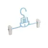 Cabide Retrátil para Calças Clipe para Calças Cabide de Plástico para Roupas Varal Sem Marcas Armazenamento de Calças Roupa Íntima Duplo Clipe Cabide Infantil