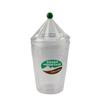 Copo de Coco com Canudo e Tampa de Furadeira, Pequena Capacidade 350ml, Copo de Água Criativo Fofo, Copo de Suco Portátil de PS de Grau Alimentício com Camada Dupla