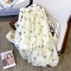 Falda Floral Pequeña Estilo Bosque Fresco para Mujer en Verano, Cintura Alta, Cubre la Piel, Falda de Largo Medio Adelgazante, Falda de Gasa de Hada para Personas Bajas