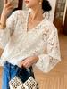 Nova Estilo Outono 2026 Socialite Estilo Chanel Camisa Vazada para Mulheres, Design de Manga Longa, Camisa Nafu Nanyou Shenzhen para Mulheres