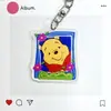 Llavero de Winnie the Pooh Ins Periférico Transparente de Doble Cara Colgante Lindo Acrílico Dibujo Animado Colgante para Llaves Estudiante Colgante