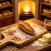 Pan de Ajo Baguette Panadería Simulada Paisaje en Miniatura Juguete de Comida Adorno Decorativo Accesorio DIY Llavero