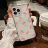 Estilo Ins Tulipán Rosa Manzana 18Promax Serie Completa Fresca y Resistente a Caídas Funda Protectora Transparente para iPhone17