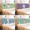 Juego de funda de cama con dibujos animados, todo incluido, elástica, para el respaldo de la cama, universal para las cuatro estaciones, con protección antipolvo, extraíble y lavable.