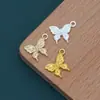 Accesorios de Alas de Mariposa de Metal Líquido para Mujer Pendientes Irregulares de Lujo Ligero con Agujeros Pendientes de Diseño Nicho