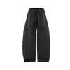 Calça Jogger Jeans Lavado Masculina Jie Zhan 26 Outono Novo Moda de Rua Duna Escama de Dragão 380g Cor Sólida Perna Larga Calça Longa