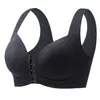 Sujetador deportivo sin costuras, sin aros de acero, de talla grande, con cierre frontal ajustable, push-up, primer plano, espalda bonita, cómodo, para mujer