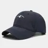 Gorra de secado rápido para hombres y mujeres Amazon nueva gorra de béisbol con bordado de montaña retro impermeable transpirable para exteriores visera solar