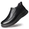 Nuevos Zapatos de Algodón Grueso de Felpa Cálida para Hombre, Zapatos Casuales de Cuero para Papá, Mocasines de Cuero Genuino ADB5803M