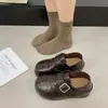 Sapatos de solado único de duas vias mocassins slip-on 2026 novos sapatos de couro pequenos preguiçosos sapatos de outono aumento interno de altura versátil estilo britânico acadêmico