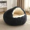 Cama para Gatos Removible Alrededor Nido para Gatos Cama para Mascotas Gatos Cama para Perros Nido para Perros Invierno Cálido Cerrado Suministros para Gatos