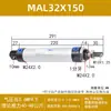 Mini Micro mal cilindro de gas pequeño neumático neumático cilindro telescópico 32 gran empuje varilla de empuje 25