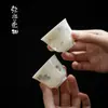 Taza de Té Mariposa Pintada a Mano con Color Bajo Esmalte Mi Yan Porcelana Blanca Taza de Té de Pared Delgada Taza Individual Sencilla Moderna Juego de Té Kung Fu para Beber Té