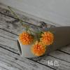 Flor Artificial 3 Cabeças Tênis de Mesa Crisântemo Bola de Espinho Flor Falsa Dente-de-leão Bola de Cebola Decoração de Casamento Enfeites Arranjo de Flores de Casamento Material de Flor