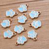 Colgante de Aleación DIY de 8 Colores Llavero con Cuentas de Hilo de Algodón Retorcido a Mano Accesorios de Colgante de Pata de Perro Pata de Oso Pata de Gato