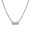 Anillo de Diamante Flash Cadena para Clavícula Marca de Moda Trendy para Hombres Cadena de Acero Inoxidable Pequeña para Cintura de Hombre y Mujer Tendencia de Pareja Todo-partido