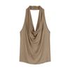 Top de tirantes Estilo Puro Deseo Cuello Halter 2026 Transfronterizo Europeo y Americano Nuevo Diseño de Chica Popular Sin Mangas Espalda Descubierta Top para Mujer