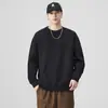 Ropa para Hombre Fengshe / Marca de Moda Sudadera Versátil Holgada de Cuello Redondo de Peso Pesado 300G para Hombre, Sudadera de Retazos para Primavera y Otoño