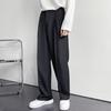 Pantalones finos estilo Hong Kong para hombre, holgados, rectos, de nueve puntos, informales, de pierna ancha, blancos